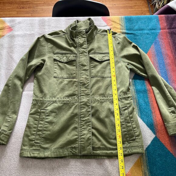 Womens PrAna Sancho Jacket EUC Size M Olive Green Military Cargo Pocket - Picture 15 of 16